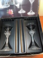 Rosenthal Classic Rose Monbijou Glass Candle Holders- set 6.25