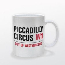 LONDON PICCADILLY CIRCUS 11 OZ COFFEE MUG TEA CUP UK ENGLAND CIRCLE JUNCTION EN  picture