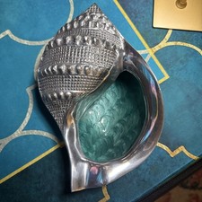 Rare Vintage Silver Julia Knight Conch Shell Sculpture Bowl/Dish picture