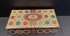 Vintage Baret Ware Art Grace No 227 Tin Box Embossed Metal Made In England 1960s picture