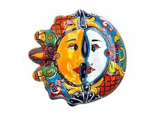 Talavera Eclipse Hand Painted Home Decor Folk Art Mexican Pottery Diameter 12