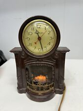 MasterCrafters Model 272 Fireplace Light Working/ Clock Needs Repair Made In USA picture