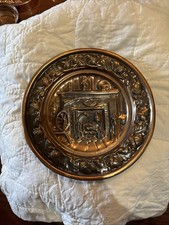 Country Fireplace Mantle Copper Wall Art  Wall Hangings 10.5