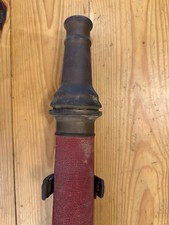 Vtg Allen Underwriter Brass Fire Nozzle Red 30” Firefighter Collectible Movie Pr picture