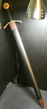 Knights Templar Crusader Steel Sword with Leather Sheath Belt 38