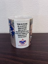 Vintage Boy Scouts of America Coffee Mug Norman Rockwell “Friend In Need” picture
