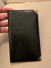 Authentic Dunhill D Logo Black Leather Long Bifold Wallet   picture