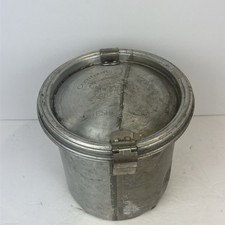 Vintage Fresh-O-Lator Community Coffee Aluminum Canister Hinged Clamp Lid picture