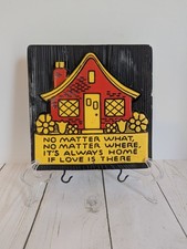 Vtg 1970s Plaster Key Hook No Matter What No Matter Where Love Is There  picture