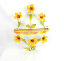 Vgt Hand Crafted Metal Wall Shelf 3D Day Lilies Mexico 21