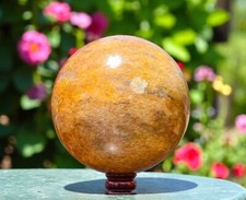 Large 235MM Golden Healer Quartz Sphere Meditation Healing Crystal Stone Ball picture