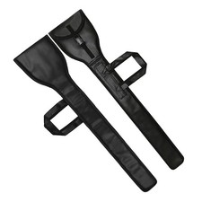 Knights Templar Sword Carrying Case - Black Leather Soft Padded Storage Bag picture