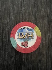 $5 LVH Las Vegas Hotel And Casino Chip Nevada Red picture