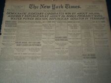 1923 NOV 7 NEW YORK TIMES NEWSPAPER - DEMOCRAT JUDICIARY CANDIDATES WIN- NT 7565 picture