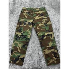 USGI Combat Trousers Mens Medium Woodland Camo Button Fly Military Cargo Pants picture