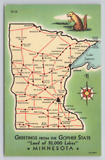 Postcard Greetings From The Gopher State Land Of 10000 Lakes Minnesota picture