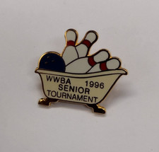 WWBA 1996 Senior Tournament Bowling Lapel Pin picture