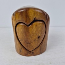 King Ranch Small Carved Wood Heart Trinket Keepsake Box Kingsville Texas Puzzle picture