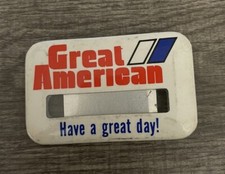 Vtg Great American Company “Have A Great Day” Name Tag Pinback Button picture
