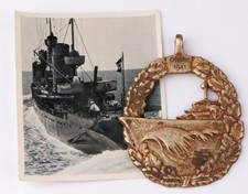 Battleship Badge Pendant Baltic Sea Ostsee 1941 WW2 Navy German Marine WWII Card picture