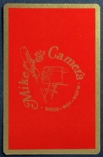 Mike & Camera WRGB WGY WGFM New York Ad VTG Single Swap Playing Card 8 Spades picture