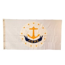 Vintage Flag Of Rhode Island Cotton 3 X 5’ picture