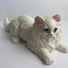 Vintage White Porcelain Kitty Cat Figurine Made in Japan Adorable 9.5