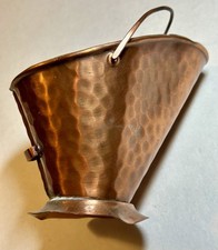 Vtg Hand signed Gregorian Copper #615 small coal scuttle-handle picture