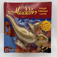Vintage 1992 Disney's Aladdin Magic Message Lamp Mattel 5304 Arcotoys Sealed picture
