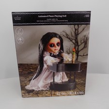 Ashland Animated Piano Playing Doll Candle Lights-Up Movement Creepy Song New picture