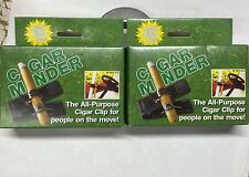 (2-pk) Cigar Minder Black Clip Attaches Cigars to Golf Carts RV's BBQ Grills picture