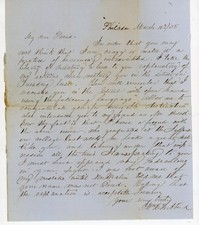 1856 Philadelphia PA Mistaken Identity Letter Intoxication Apology Jefferson Col picture