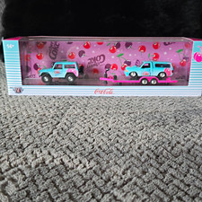 Coca-Cola Cherry Coke Diecast Set 1976 Ford Bronco & 1995 Ranger XLT Pink picture