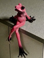 Kitty's Critters Va Va Voom Pink Frog Figurine Shelf Sitter ~ Rare picture