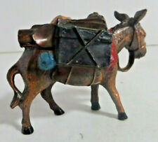 Burro mule carrying pack mining prospector figurine  2 1/2