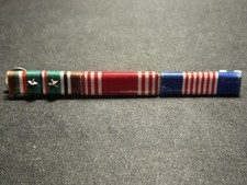 WW2 Wolf Brown 3/8 Inch EAME Campaign, Conduct, And Soldiers Medal Ribbon Bar picture