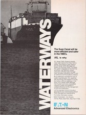 Eaton AIL Vessel Traffic Systems Vintage Magazine Ad 1980s Suez Canal Ship picture