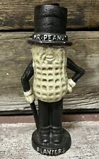 Mr. Peanut Planters Peanuts Cast Iron 7.5” Tall Coin Bank picture