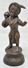 Antique Brass God Hanuman Idol Figurine Original Very Fine Hand Crafted Engraved picture