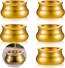 Suclain 6 Pcs Incense Burner Holder Mini Incense Cone Stick Burner Brass Holder picture