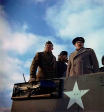 WWII Allied Commanders On Tank Eisenhower Bradley Military War Poster Print picture