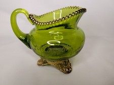 1898 Antique EAPG US Glass Colorado Green 1904 World's Fair Souvenir, Inscribed  picture