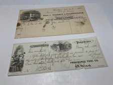 CIVIL WAR PROVIDENCE TOOL COMPANY ARMORY RECEIPTS 1858 & 62 STATIONARY #1910 picture