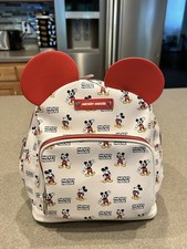 BRAND NEW DISNEY Mickey Mouse Mini Backpack Aldi Exclusive 2026 White Red Ears picture