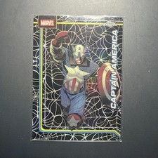 2026 Topps Marvel Chrome #19 Captain America Spider Web Black Refractor /399 picture