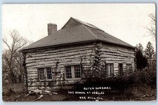 Oak Hill Illinois Postcard RPPC Photo Auten Library The School At Jubilee 1911 picture