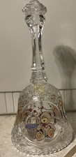 Vintage Lead Cut Crystal Teddy Bear Decorative Bell picture