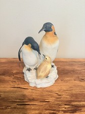 JWD14 VTG Penguin Family Ski Country Whiskey Decanter Empty 2oz picture