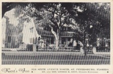 Kent's Inn St. Petersburg Florida FL 6th Ave. N. 1948 1940s Old Postcard picture