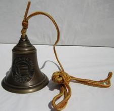 VERY RARE 1929 MS Asama Maru NYK Line Luxury Ocean Liner Souvenir Bronze Bell picture